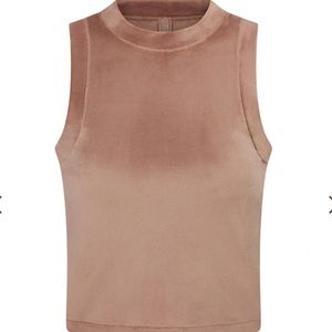 SKIMS VELOUR CREW NECK TANK